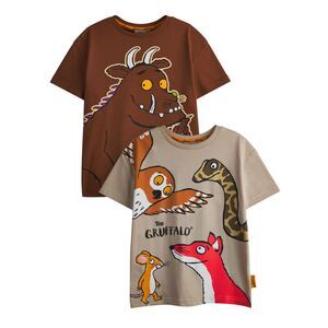 The Gruffalo Boys Characters Short-Sleeved T-Shirt (Pack of 2) / Brown